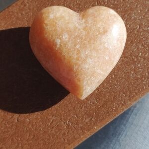 Heart-Shaped Tan Stone Decor